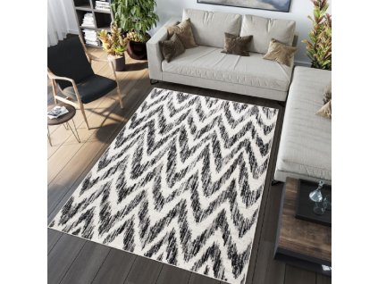 Fekete - fehér modern STRAPO szőnyeg