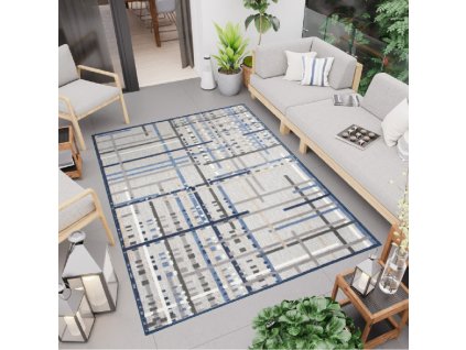 Kék-szürke modern LINCOLNO szőnyeg
