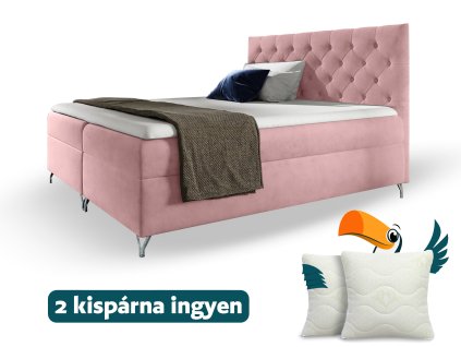 GULIETTE ágyneműtartós kárpitozott boxspring ágy matracokkal