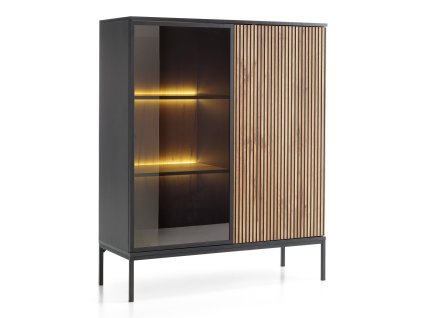 Fekete vitrin két ajtóval SENTO