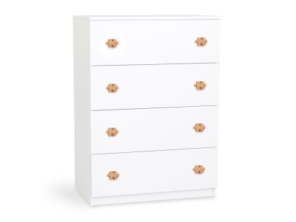 LEO L4 komód puzzle alakú fa fogantyúkkal