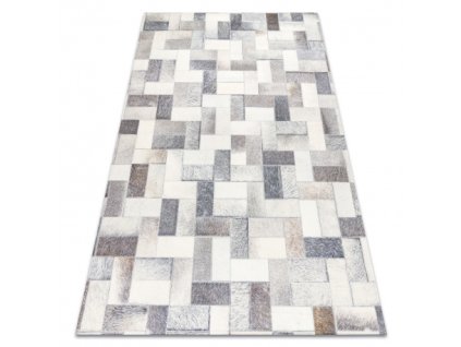 Szürke-fehér patchwork szőnyeg Patchwork