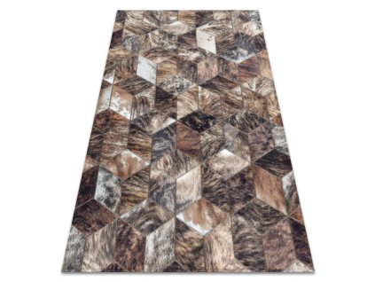 Stílusos barna Patchwork szőnyeg