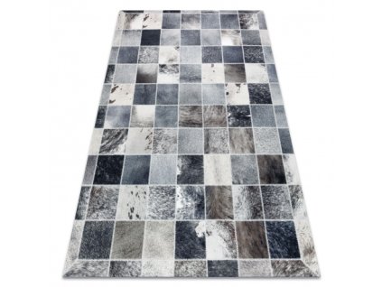Szürke-fehér patchwork szőnyeg André
