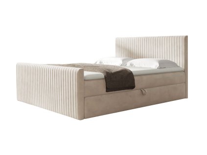 POLARIS krémszínű boxspring franciaágy