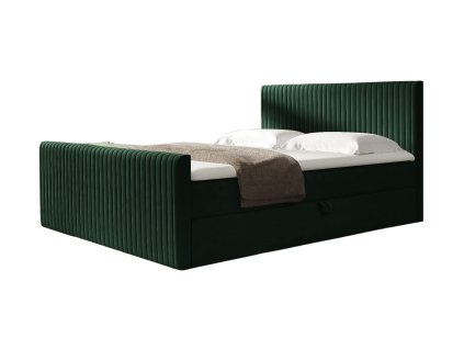 POLARIS zöld boxspring franciaágy