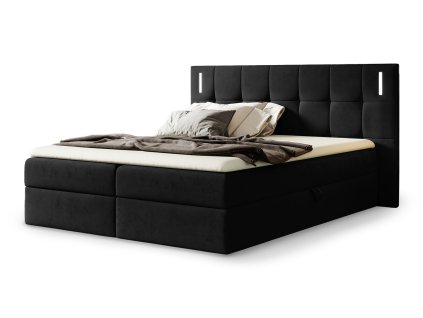 Dancer fekete boxspring ágy