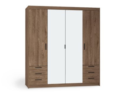 Tükrös ruhásszekrény Elenas 4D 6S