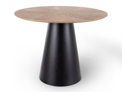 ANGEL 120 tölgy/fekete kerek étkezőasztal