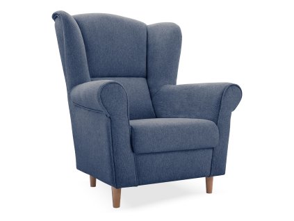 LOFT kék kárpitozott füles fotel