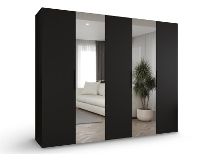 Fekete Marbella 2 szekrény 250 cm szélességgel