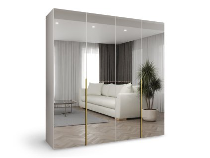 Fehér Alicante szekrény 3, 200 cm szélességben