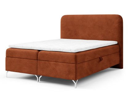 GOMEZ téglavörös boxspring ágy matraccal 160x200