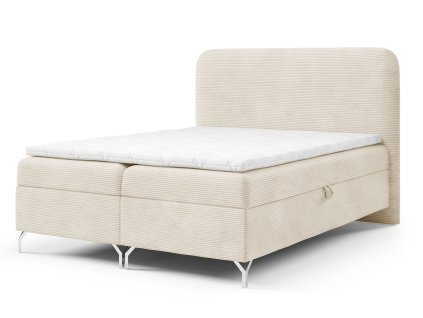 GOMEZ krémszínű boxspring ágy matraccal 160x200