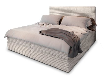 SAMANA krémszínű ágyneműtartós boxspring ágy 180x200