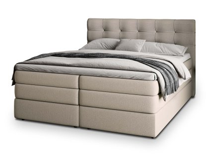 AREZI bézs boxspring ágy 140x200