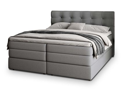 AREZI szürke boxspring ágy 140x200