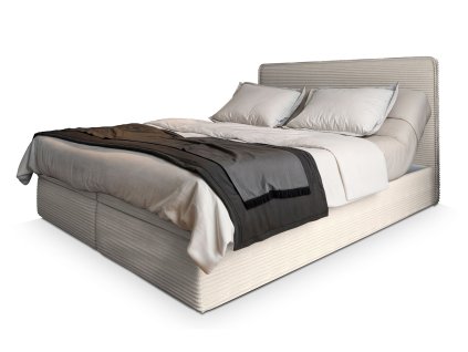 DASTOR krémszínű boxspring ágy 180x200
