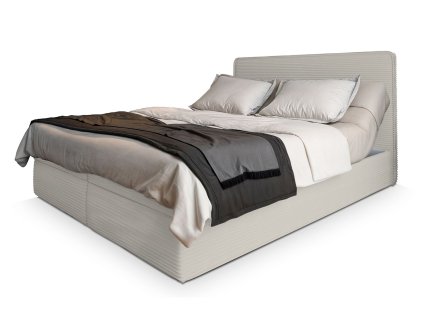 DASTOR szürkés-bézs boxspring ágy 180x200
