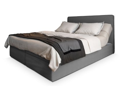 DASTOR szürke boxspring ágy 180x200