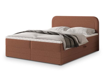 ARMELIN téglavörös boxspring ágy 180x200