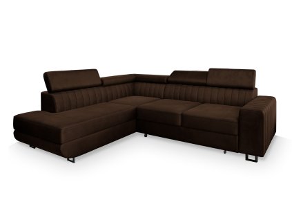 NOLA csokibarna L alakú sarok ülőgarnitúra