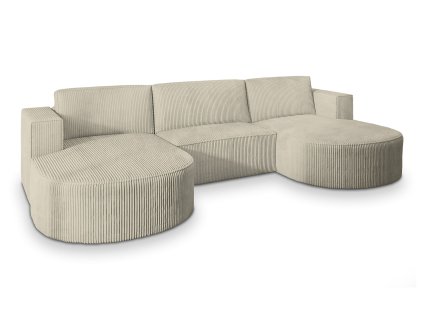 VEZZO P kihúzható U alakú ülőgarnitúra - krémszín