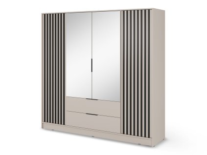 Nelly 3D kasmír négyajtós tükrös szekrény