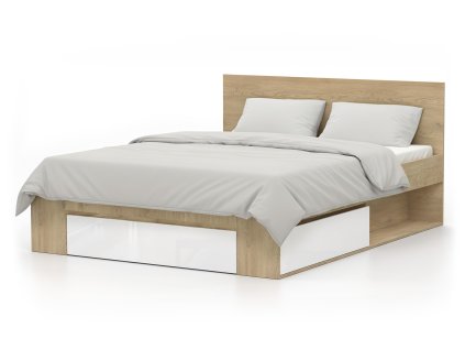 LORIS ágyneműtartós franciaágy 160x200