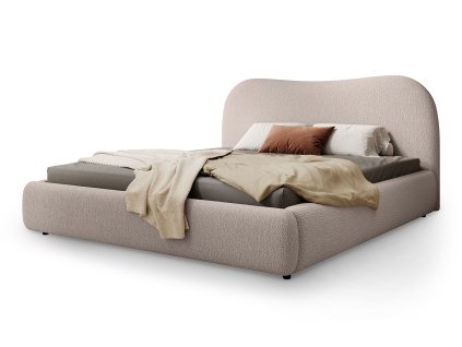 Bézs franciaágy tárolóval