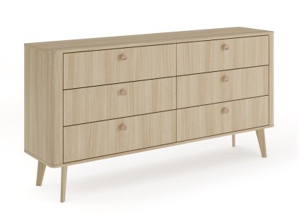 VIKI 6S tölgy fiókos komód