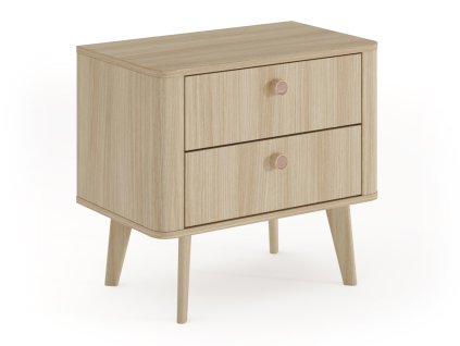 VIKI tölgy fiókos éjjeliszekrény