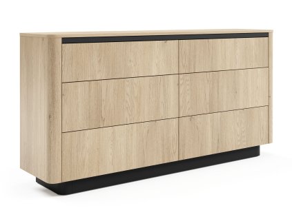 TORRO 6 fiókos széles tölgy komód