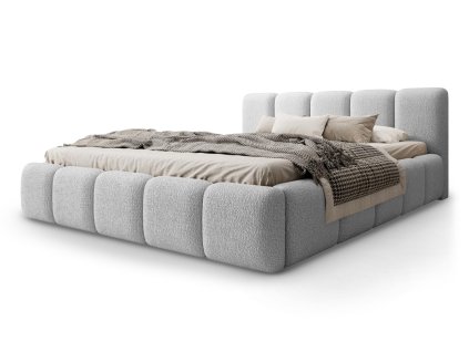 Szürke franciaágy tárolóhellyel, Feros