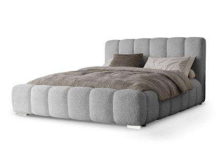 Modern szürke kárpitozott ágy Velo