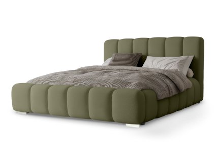 Teljesen kárpitozott Velo ágy zöld kivitelben.