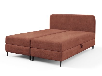 Természetes franciaágy 180x200 Fubu fekete színben