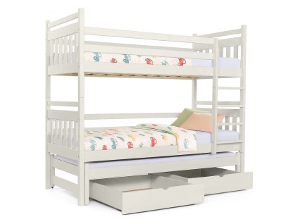 Petra 5 háromszemélyes kasmír emeletes ágy 90x200