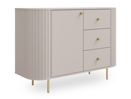 Keskeny komód magas lábakon Ovalio