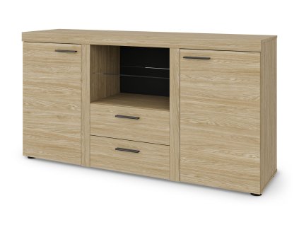 Széles Rumba 2F 2S komód tölgy kivitelben.