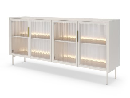 LIMU 181 4D kasmír - arany üveges komód