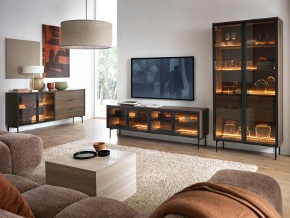 LIMU tölgy-fekete nappali garnitúra