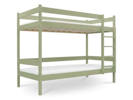 PAULINA olivazöld emeletes ágy 90x200