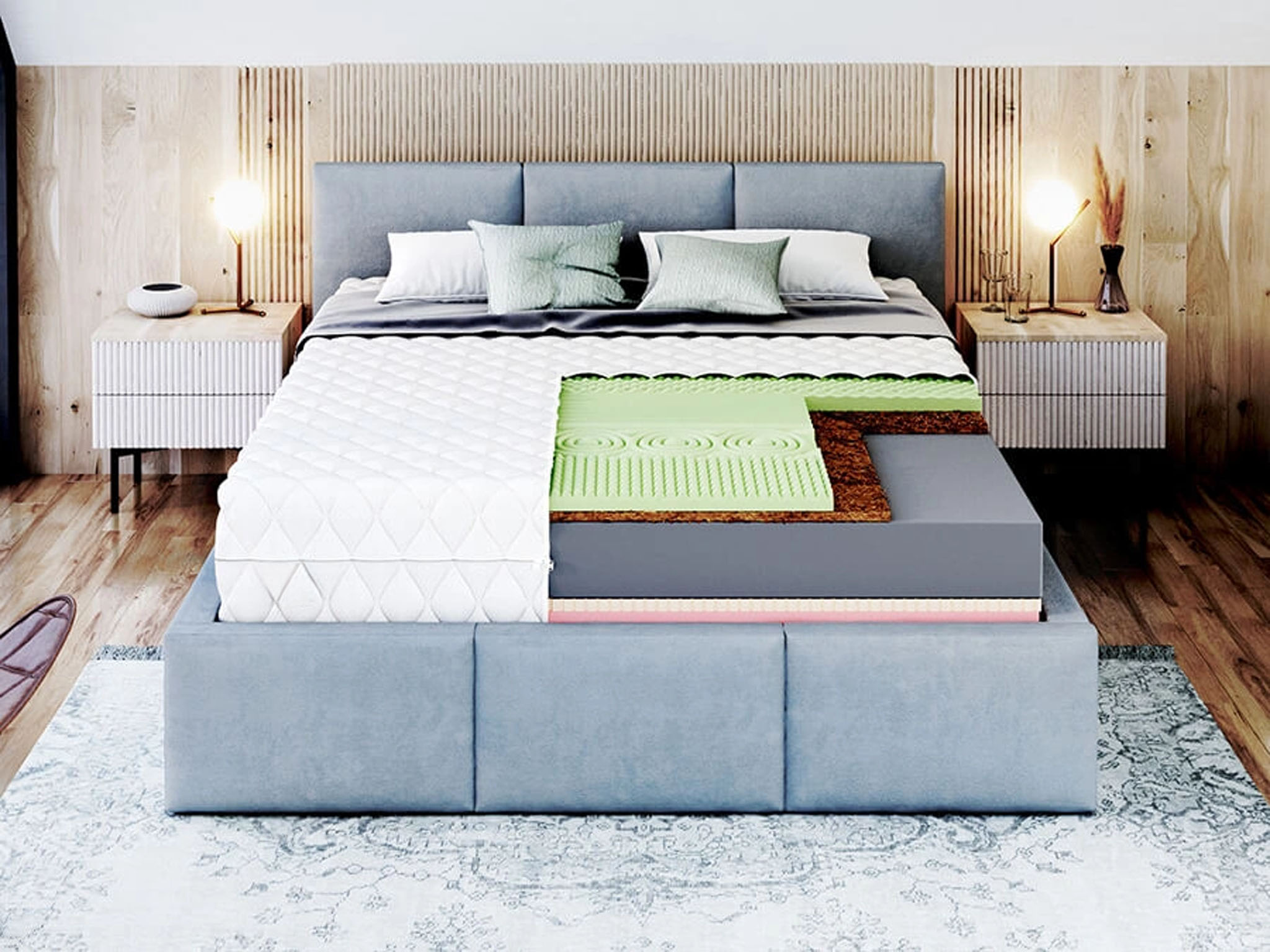 Jaamatrac Kókuszmatrac Sandra 80x200 Huzat: Premium Jersey 3D