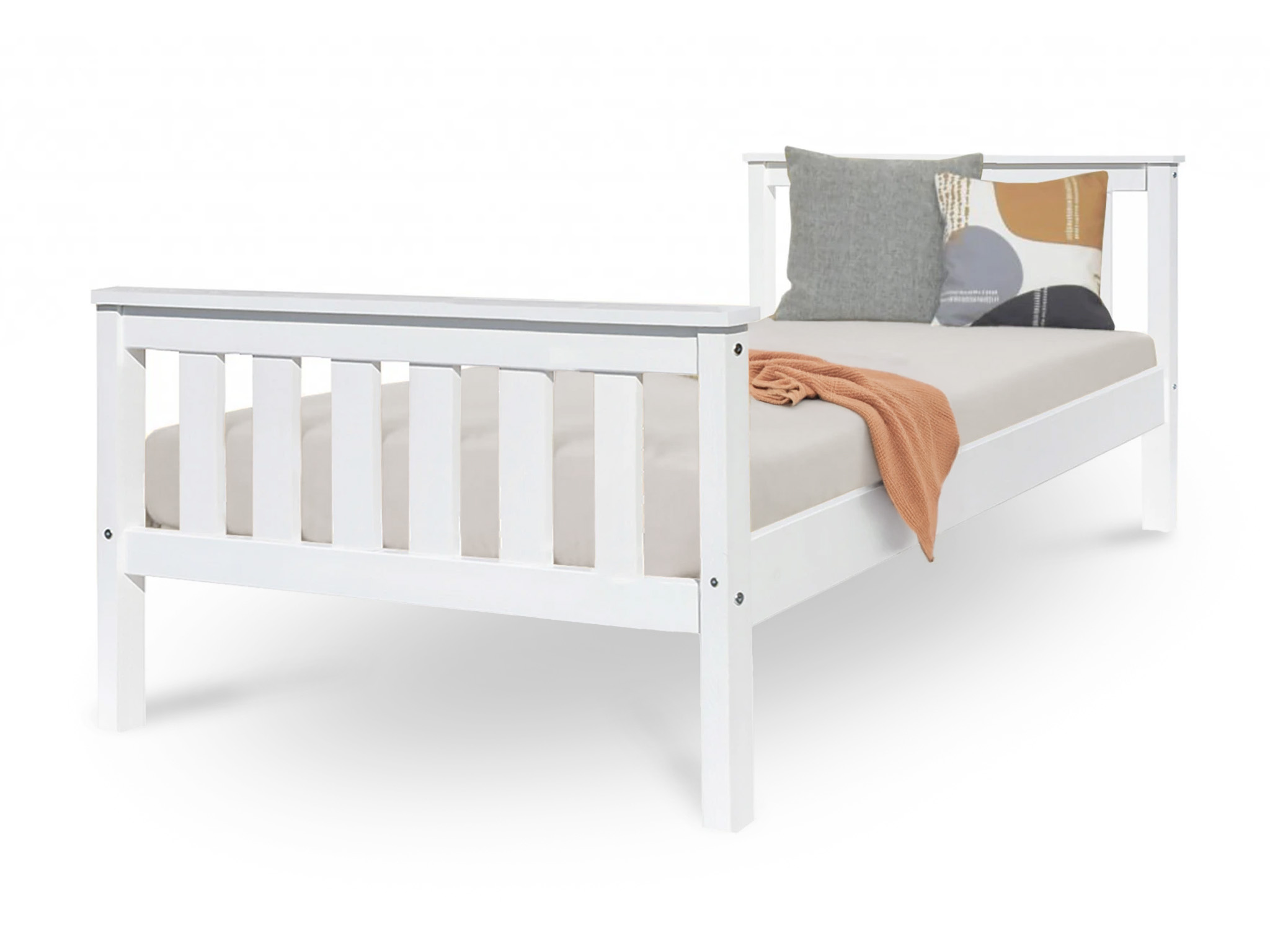 MD NÓRA egyszemélyes ágy 90x200 - fehér