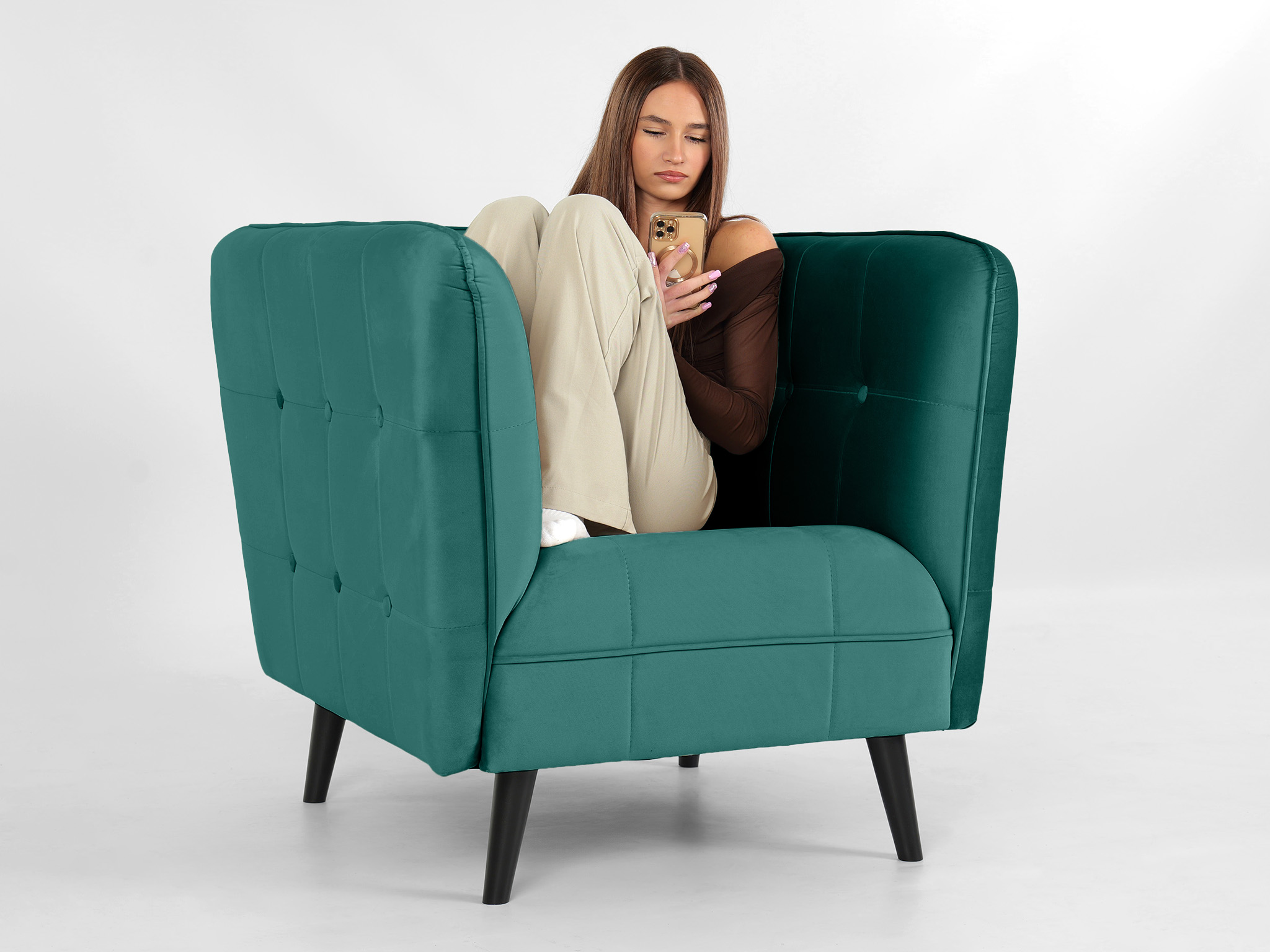 Wilsondo CASTELLO fotel - smaragdzöld