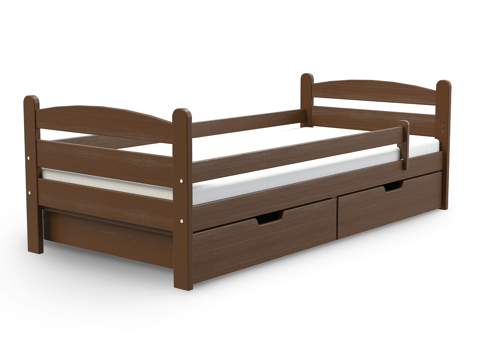 Wilsondo MAURITIUS tömör fa gyerekágy leesésgátlóval 90x200 - dió