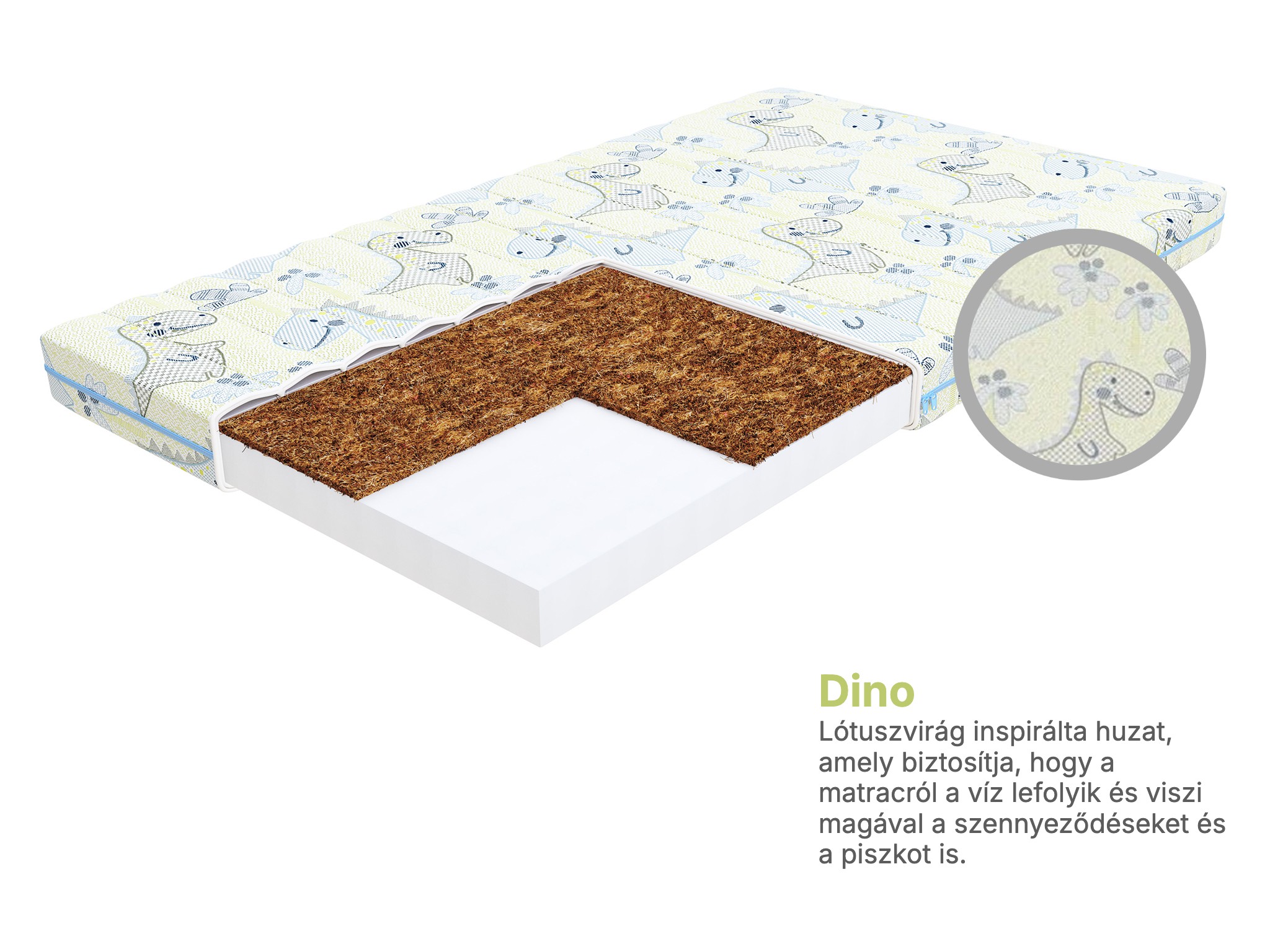 Jaamatrac CALMER gyerekmatrac kókusszal 80x180