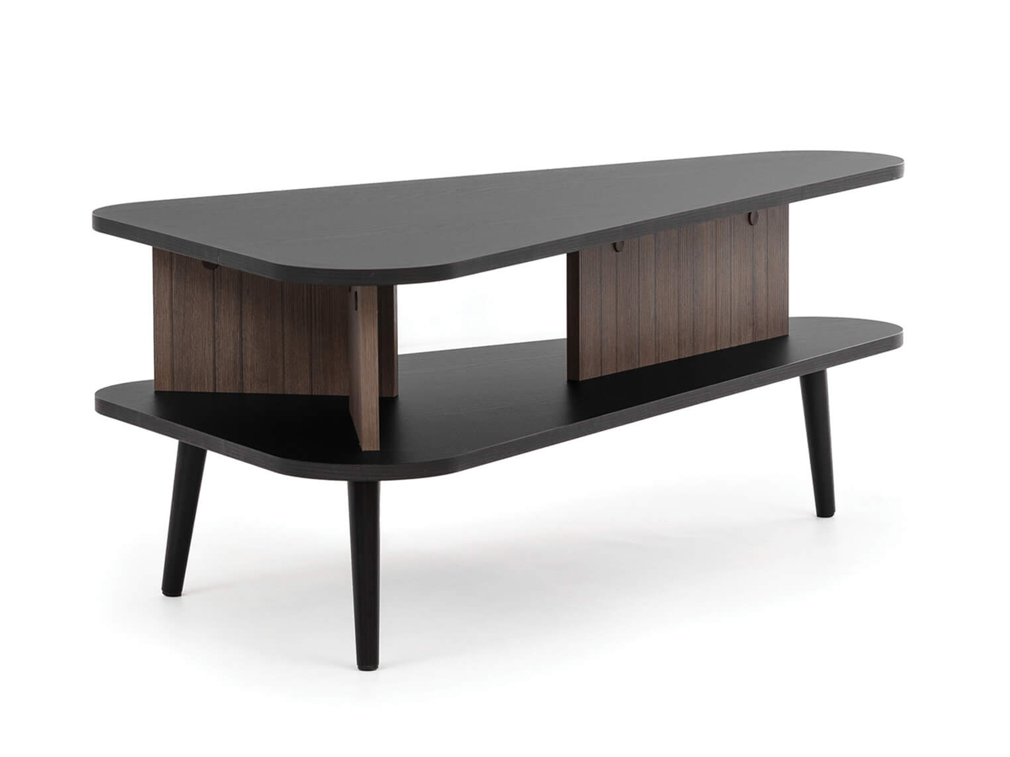 GB PINELLI dohányzóasztal - fekete / tölgyfa dió