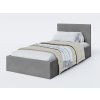 Kárpitozott egyszemélyes Ingrit ágy 200x90 - szürke